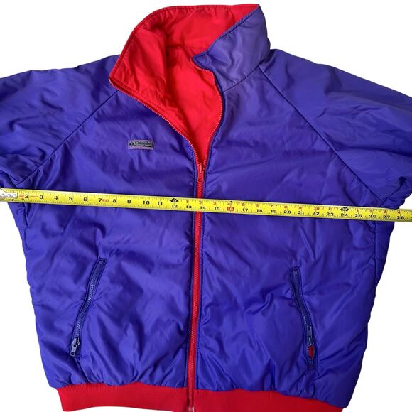 Vintage Columbia Reversible Jacket Men’s XL Purple Red 3M Thinsulate 80s 90s - Picture 4 of 13